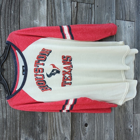 NFL Team Apparel Houston Texans size 2XL cream colored ladies shirt - Picture 1 of 8